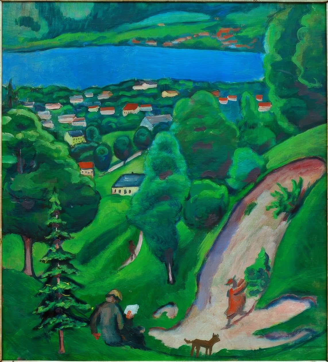 Paesaggio al Tegernsee da August Macke