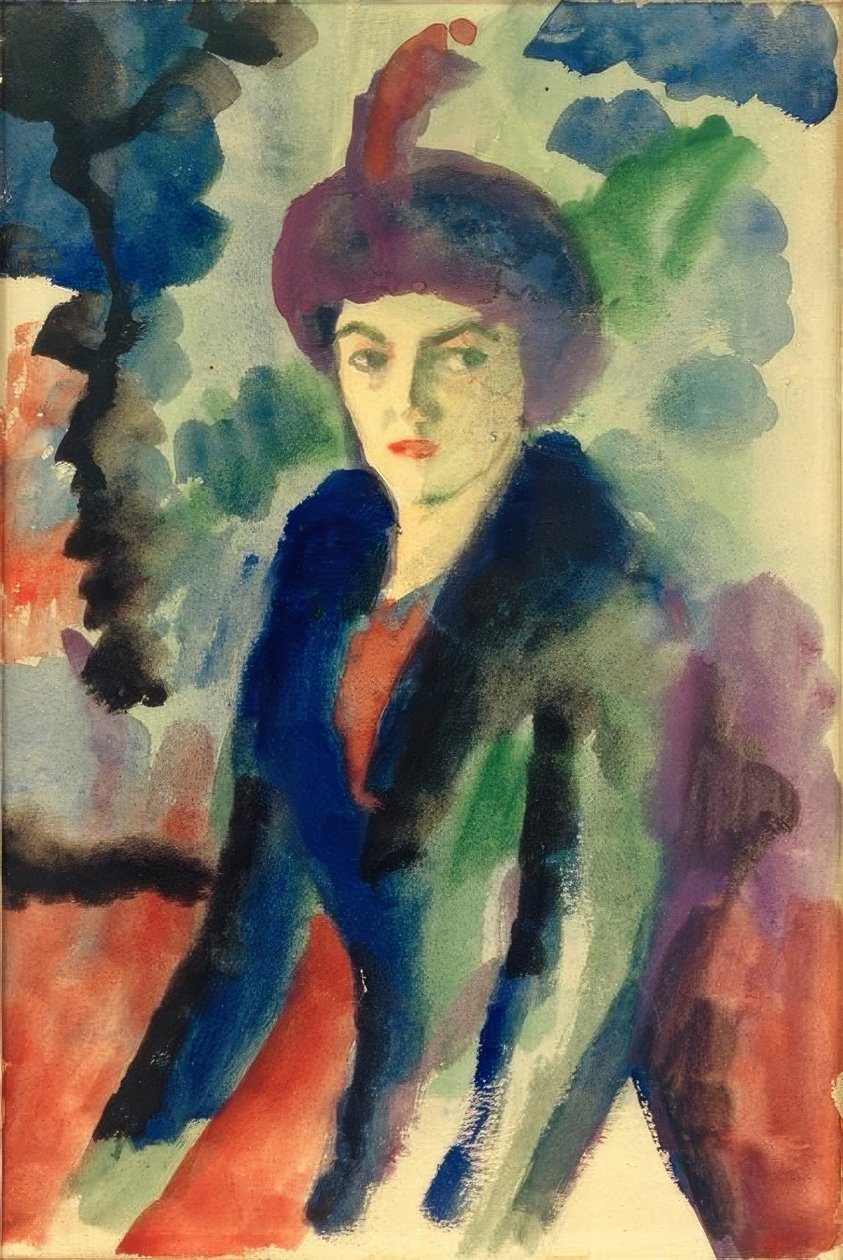 Studio di ritratto di Elisabeth Macke da August Macke