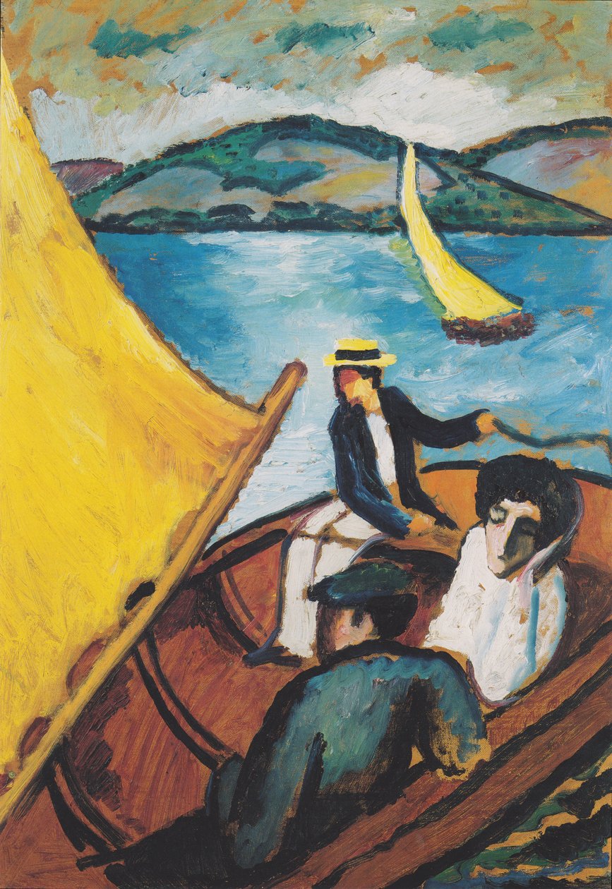 Barca a vela sul Tegernsee da August Macke