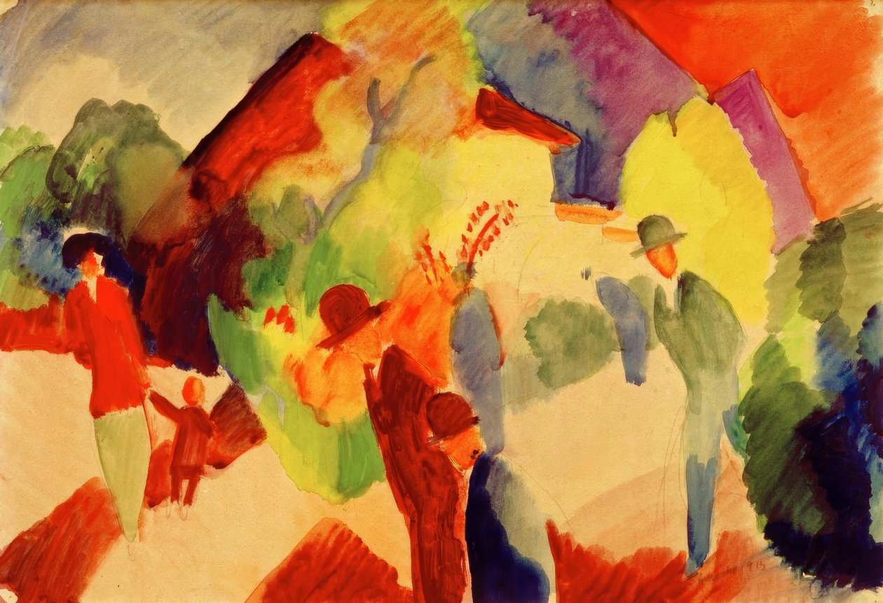 Passeggiatori nel parco da August Macke