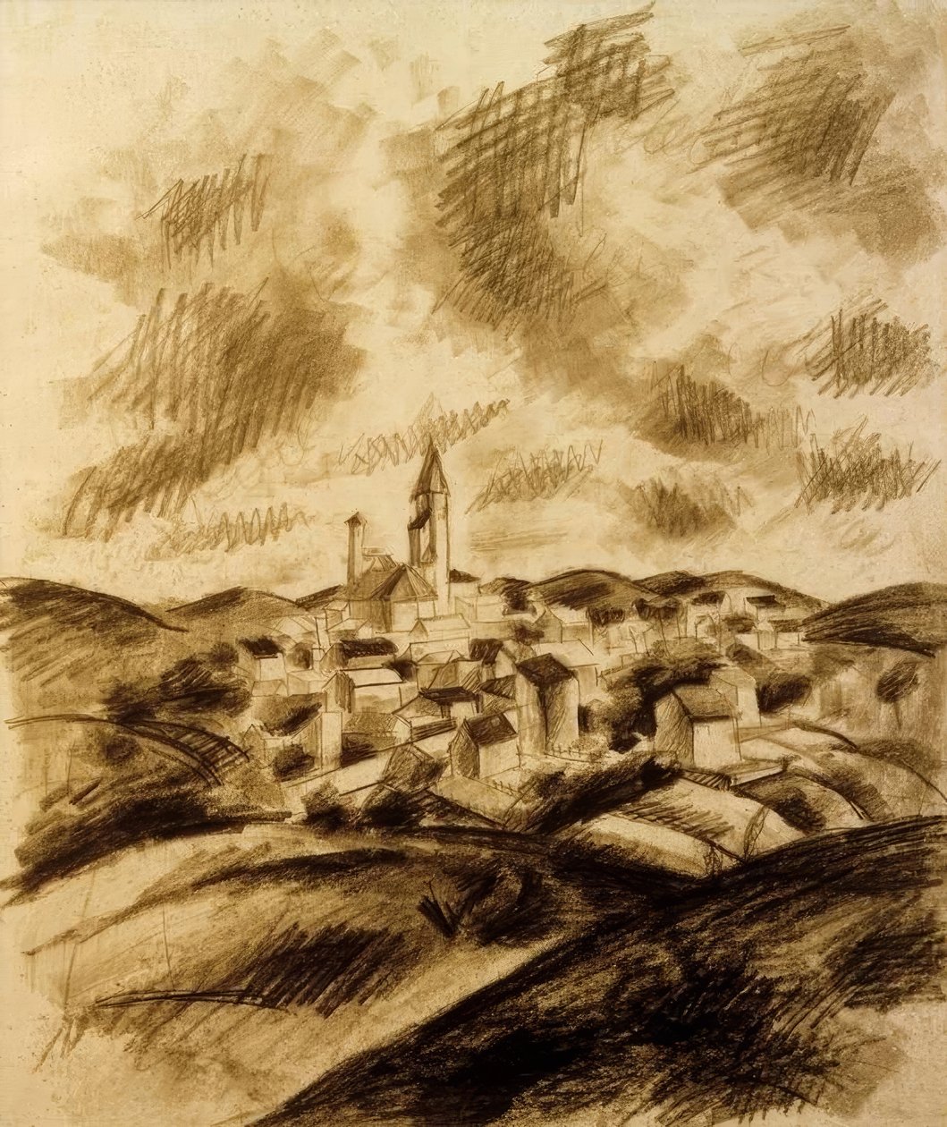 Città nelle colline da August Macke