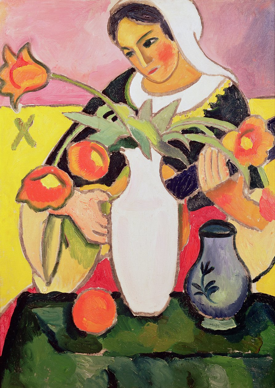 Il suonatore di liuto, 1910 da August Macke