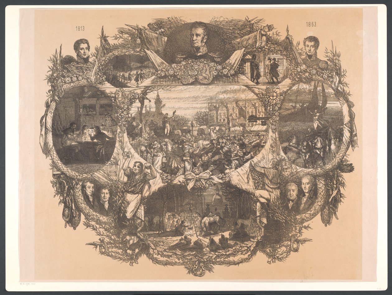 Targa commemorativa per le feste di novembre del 1863 da August Allebe