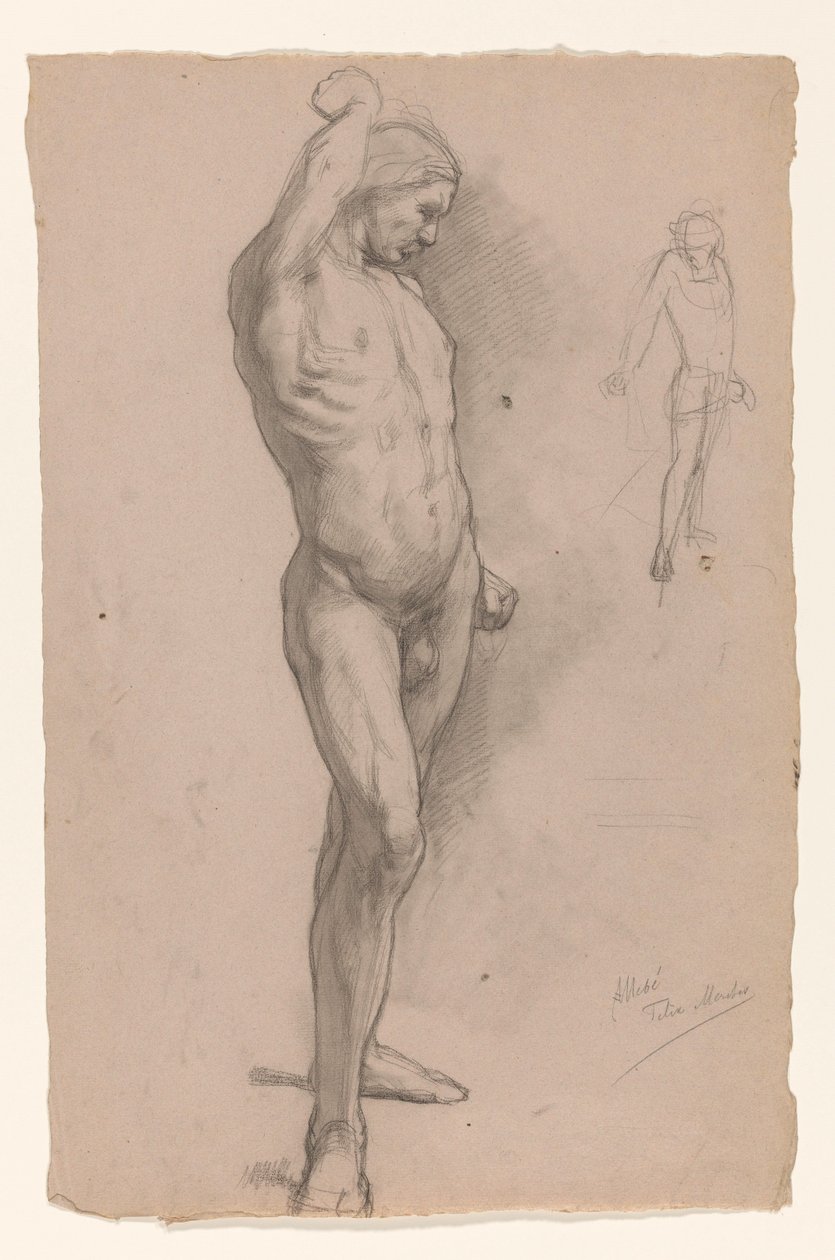 Nudo maschile, di fronte da August Allebe