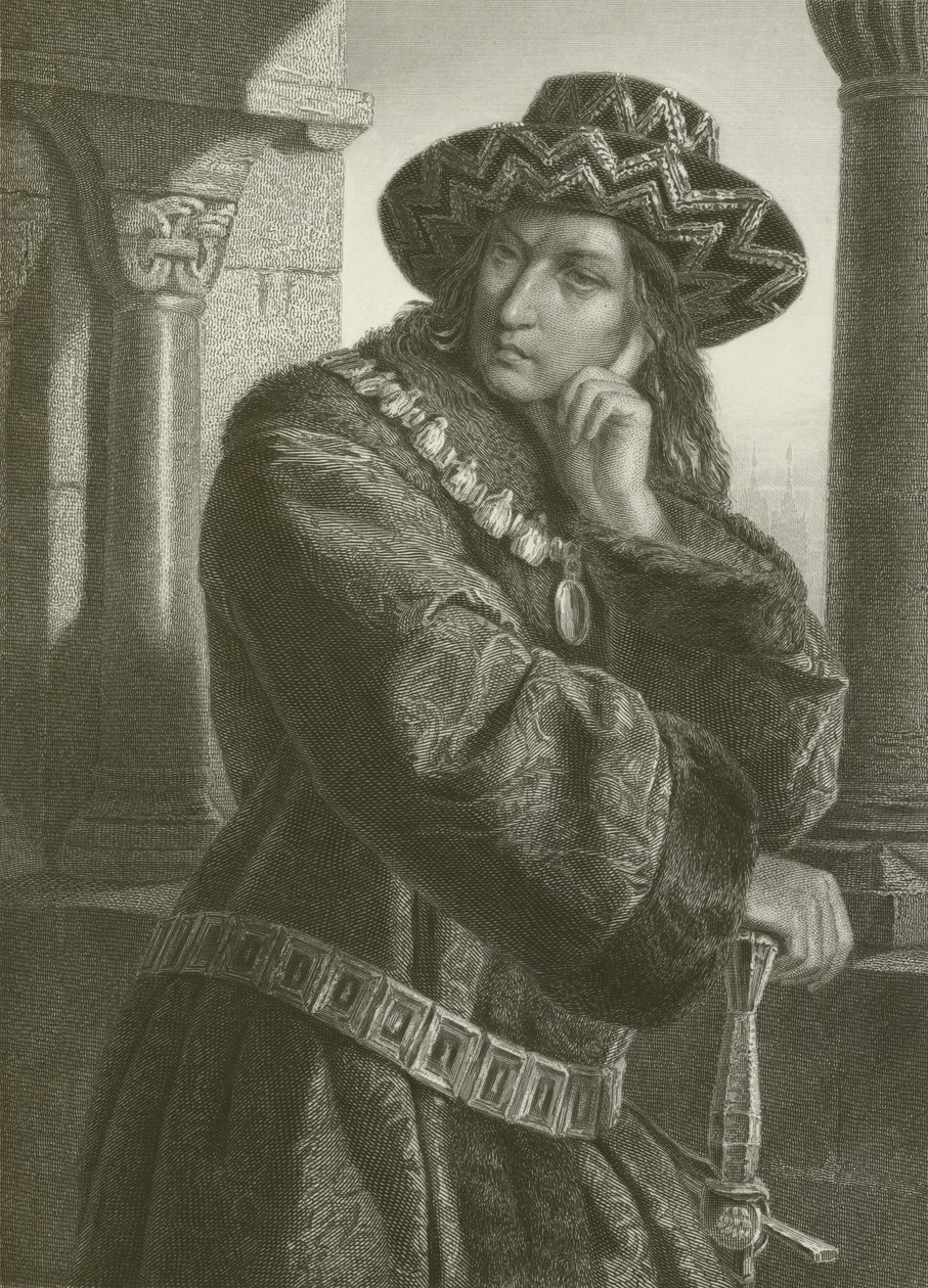 Carlo VII (incisione) da August Friedrich Pecht