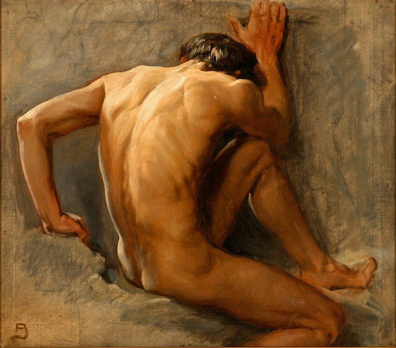 Studio di un uomo nudo da August Jerndorff