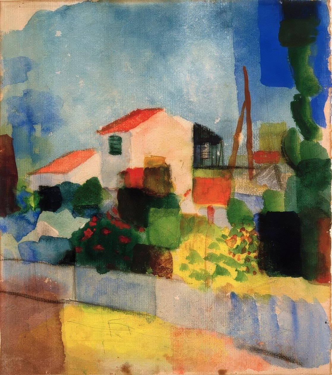 La casa luminosa (1ª versione) da August Macke