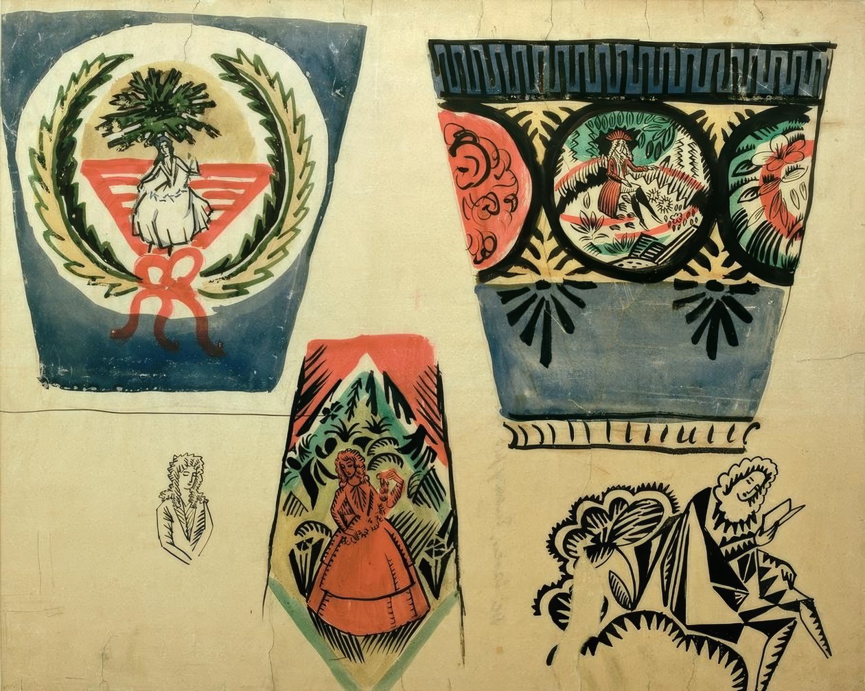 Tre vasi da August Macke