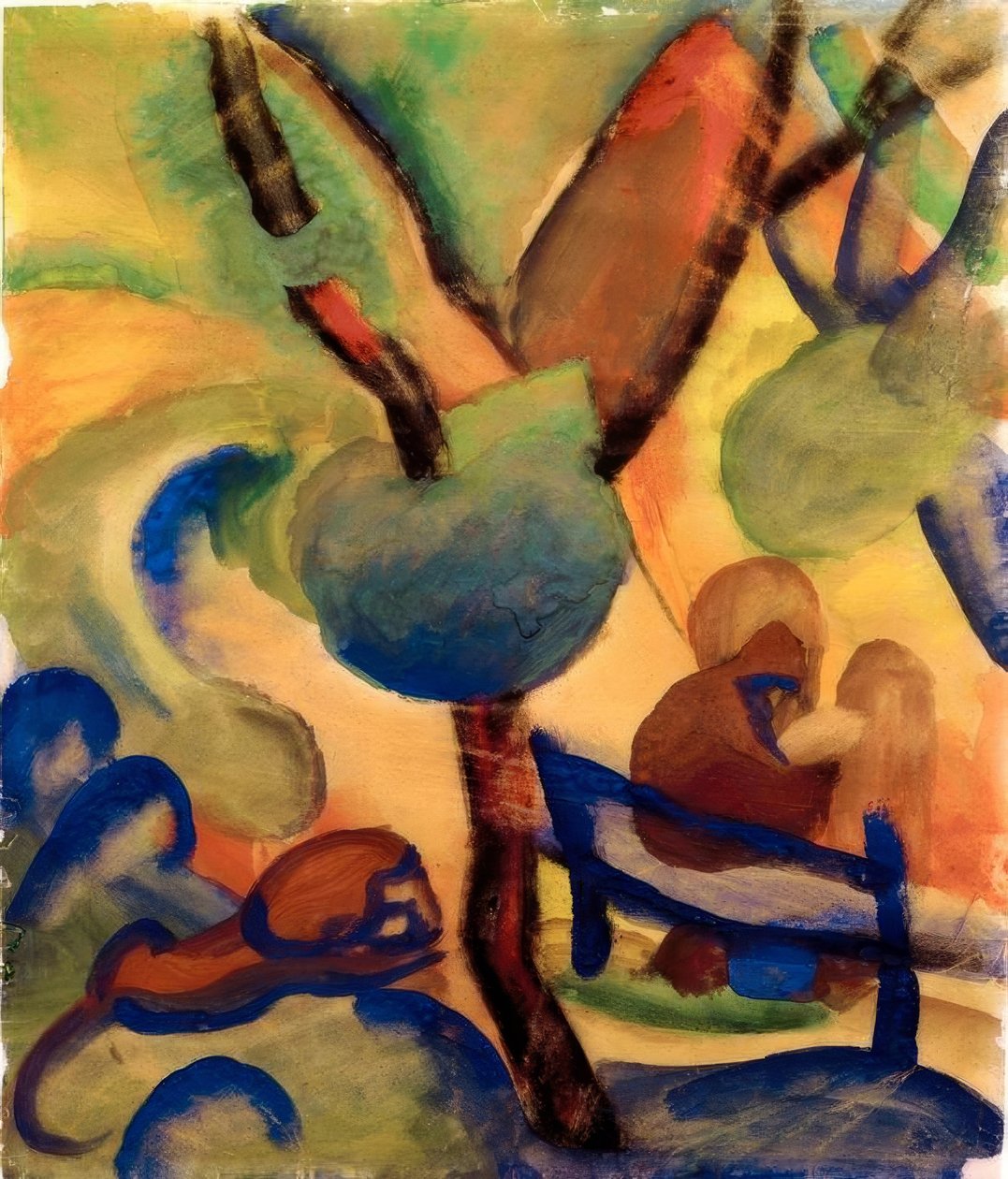 Eremita con leone (Girolamo) da August Macke
