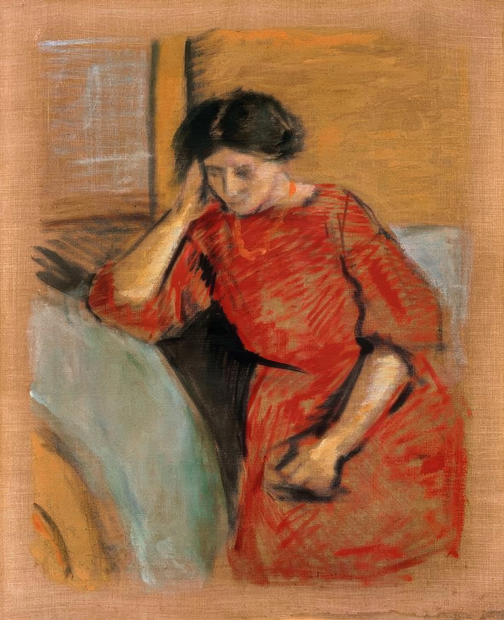Elisabetta in abito rosso da August Macke
