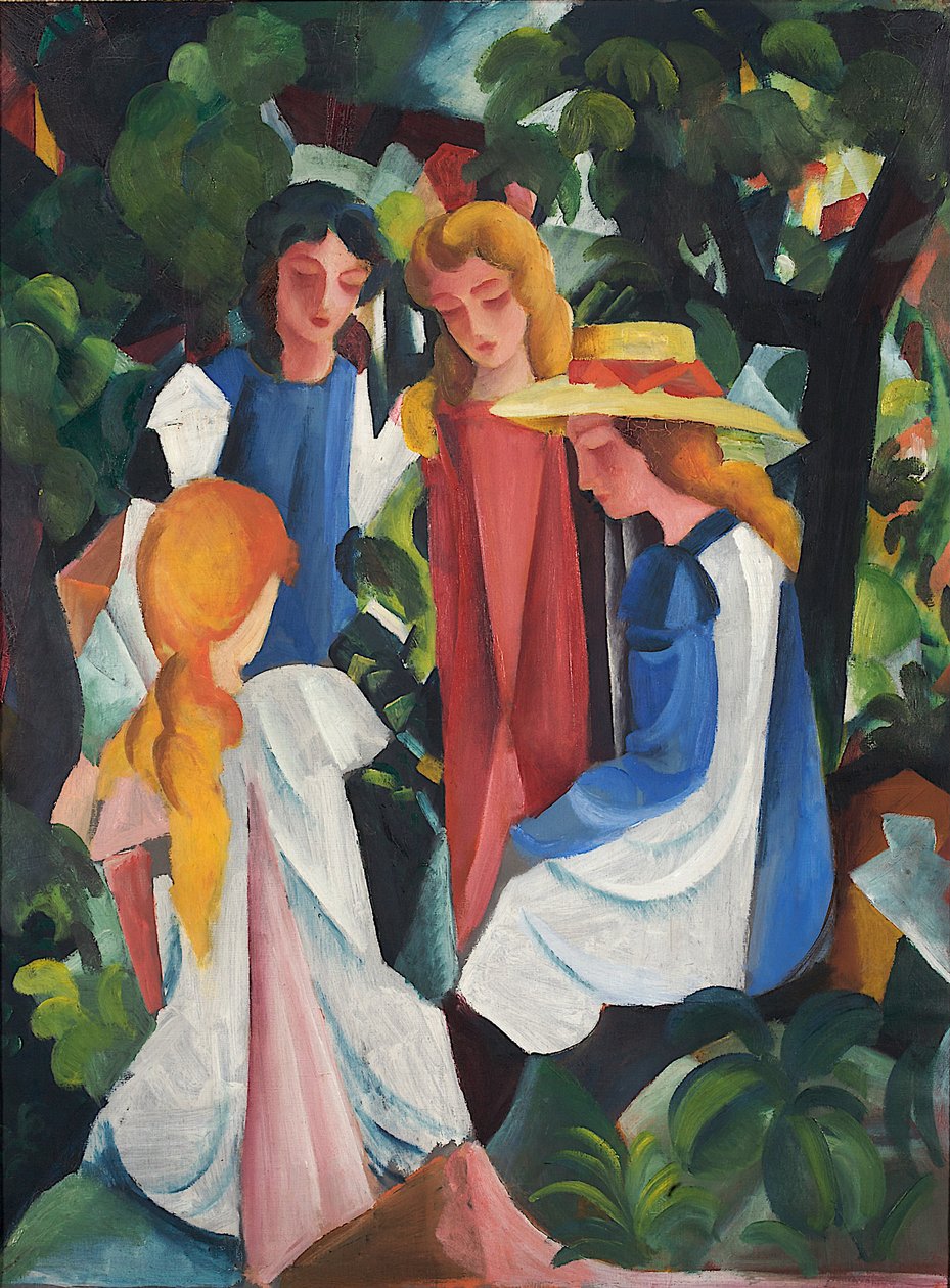 Quattro ragazze, 1912-1913 da August Macke
