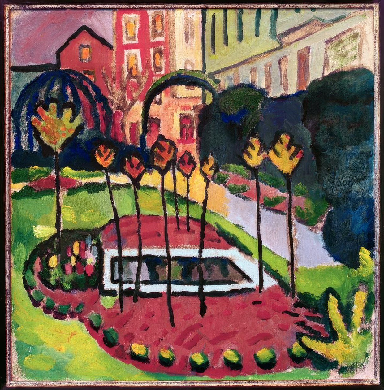 Giardino con bacino da August Macke
