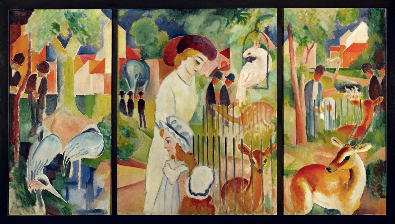 Grande giardino zoologico ... (olio su tela) da August Macke