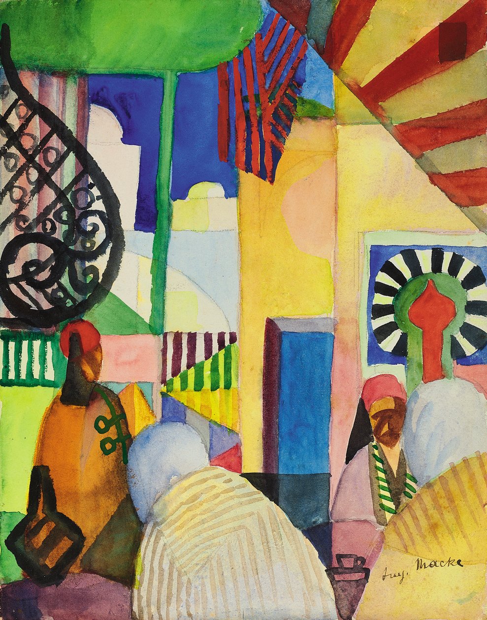 Nel bazar, 1914 da August Macke
