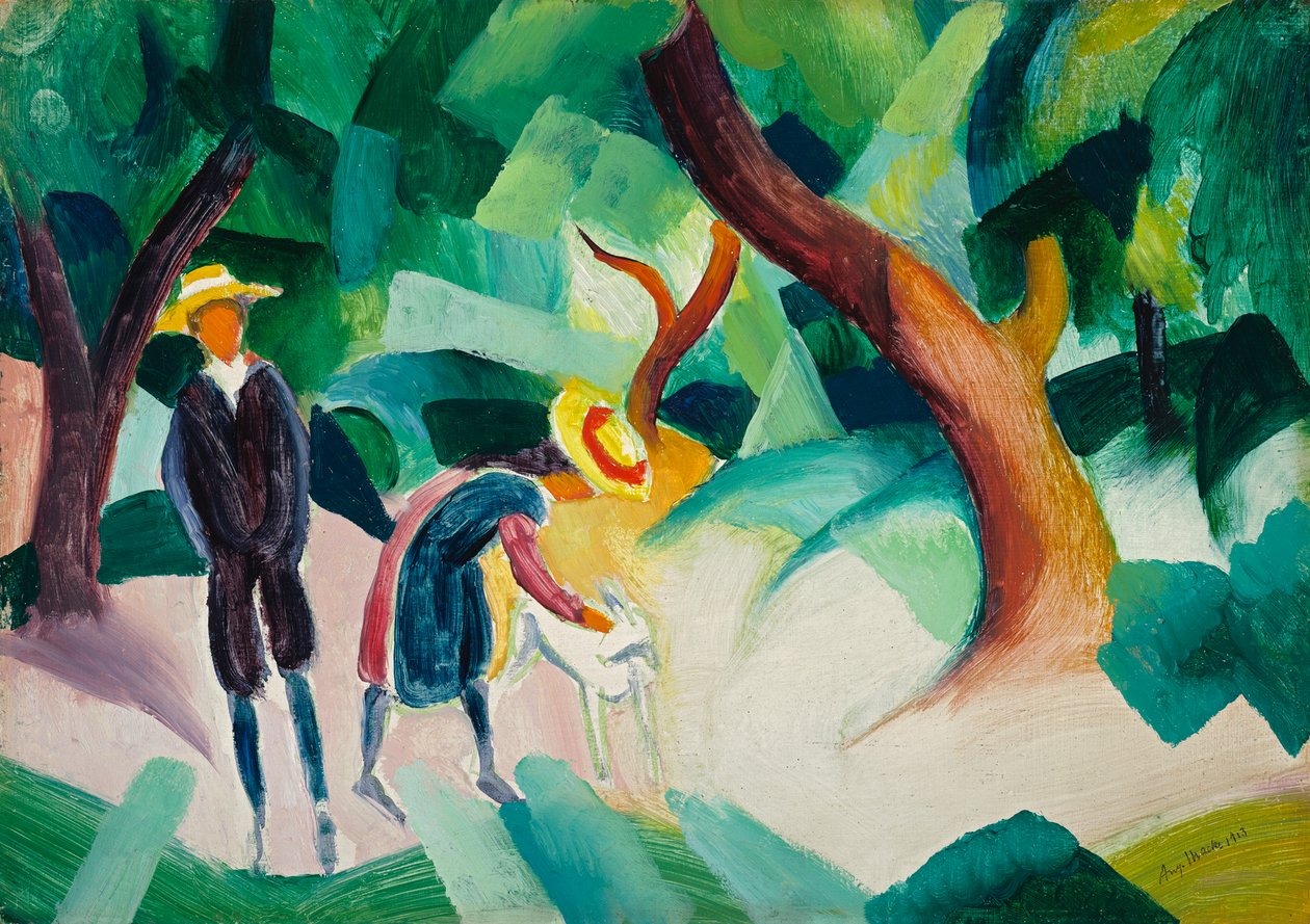 Bambini con capra da August Macke