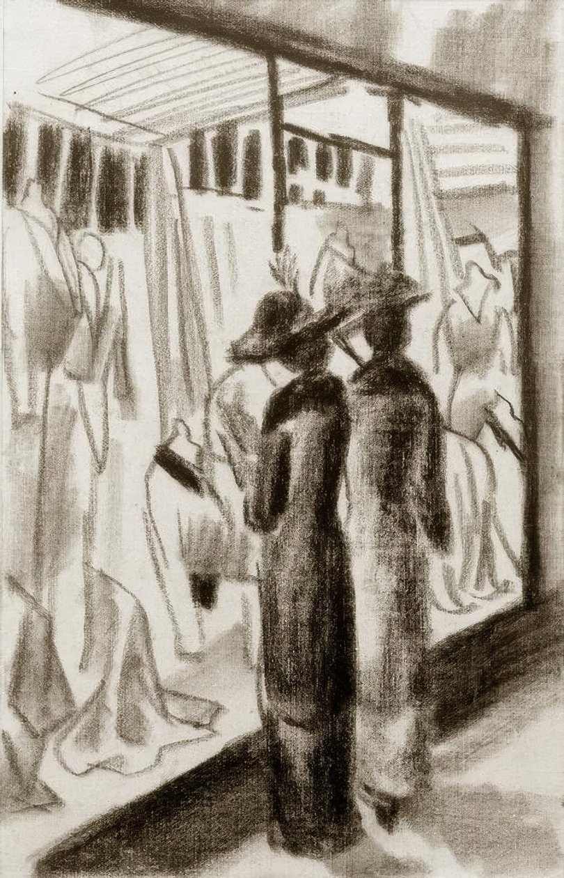 Negozio di moda nel portico da August Macke