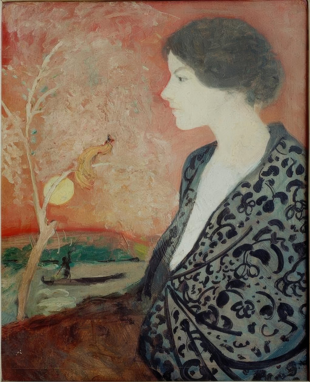 Studio di ritratto di Elisabeth Gerhardt da August Macke