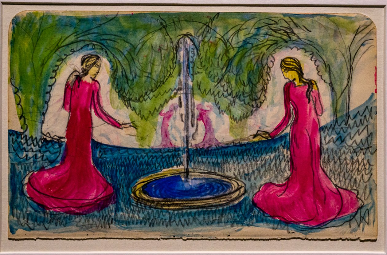 Ballo circolare alla fontana da August Macke