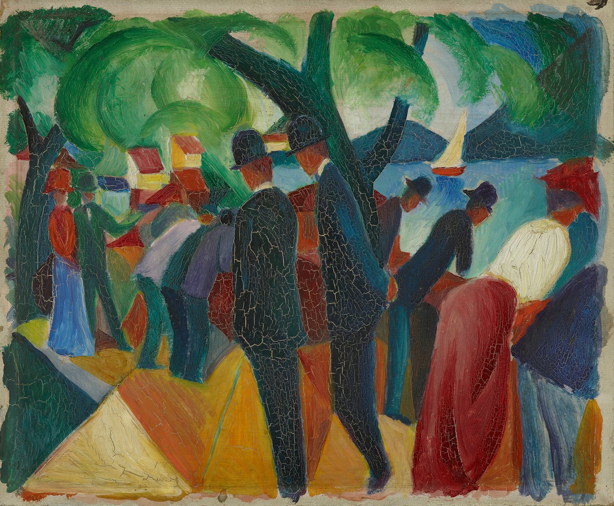 Passeggiata sul ponte da August Macke