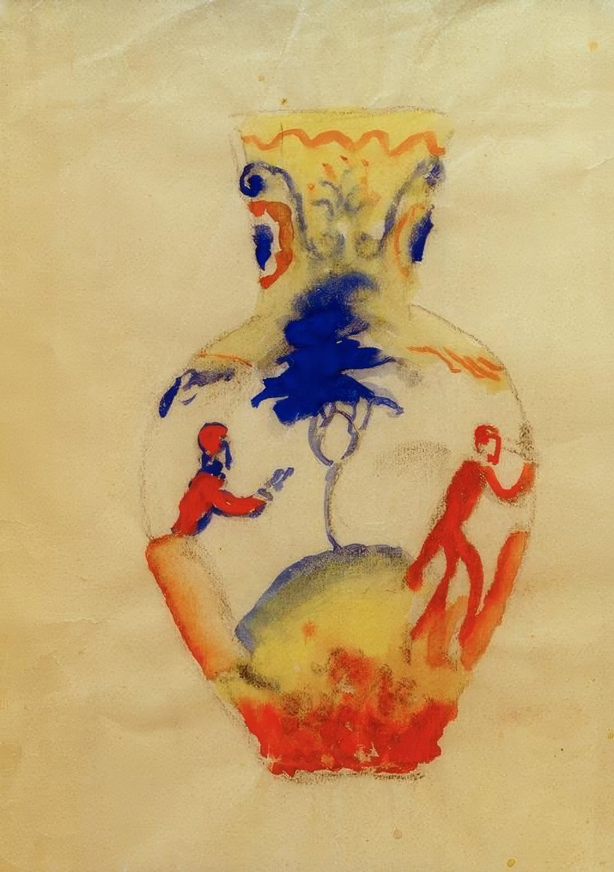 Vaso con due figure da August Macke