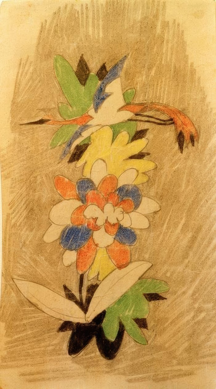 Uccello tra i fiori da August Macke