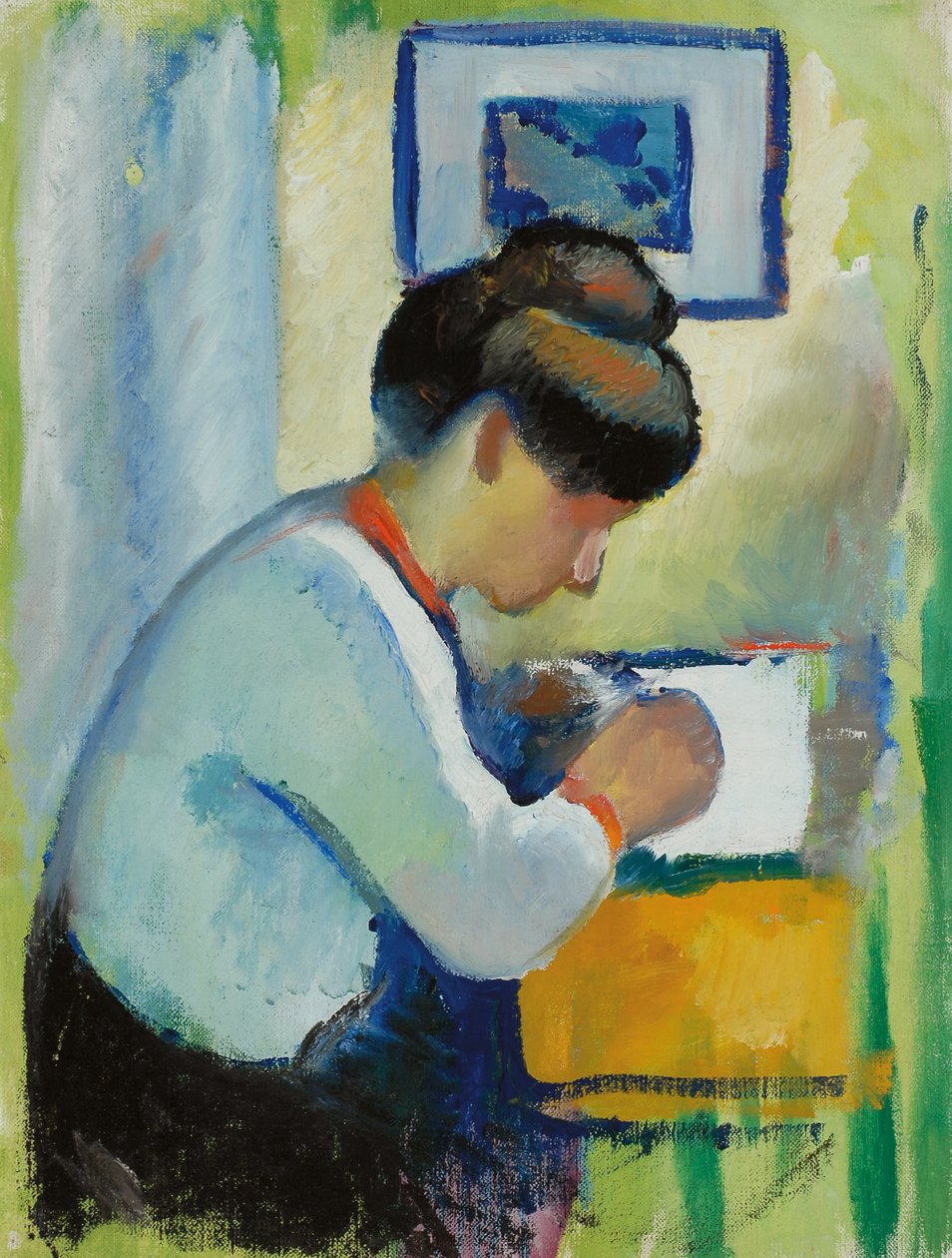 Donna che scrive da August Macke
