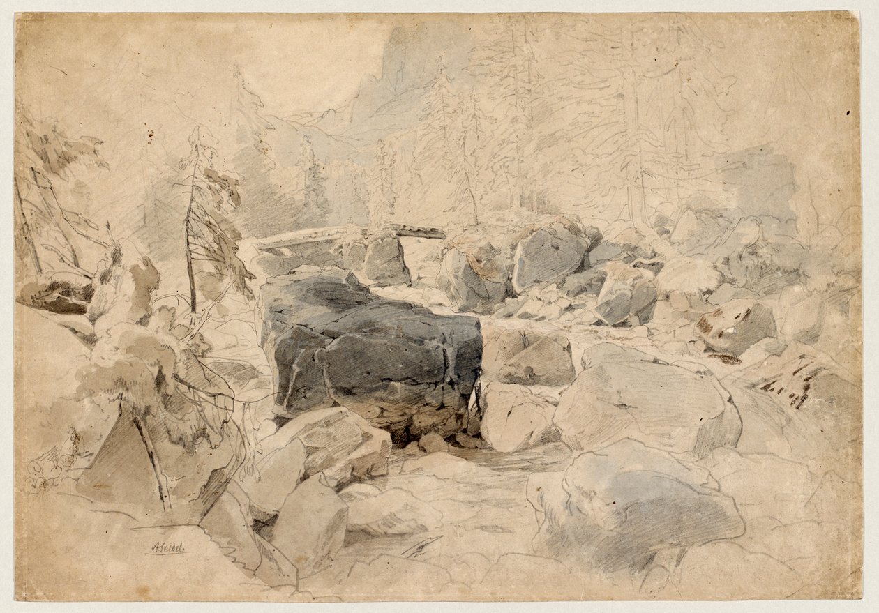 Torrente di montagna da August Seidel