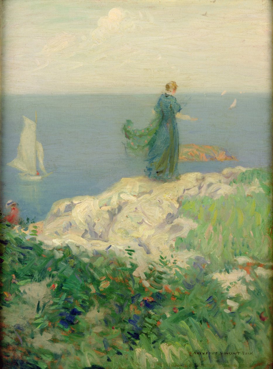 Scena di mare (olio su tela) da August Vincent Tack