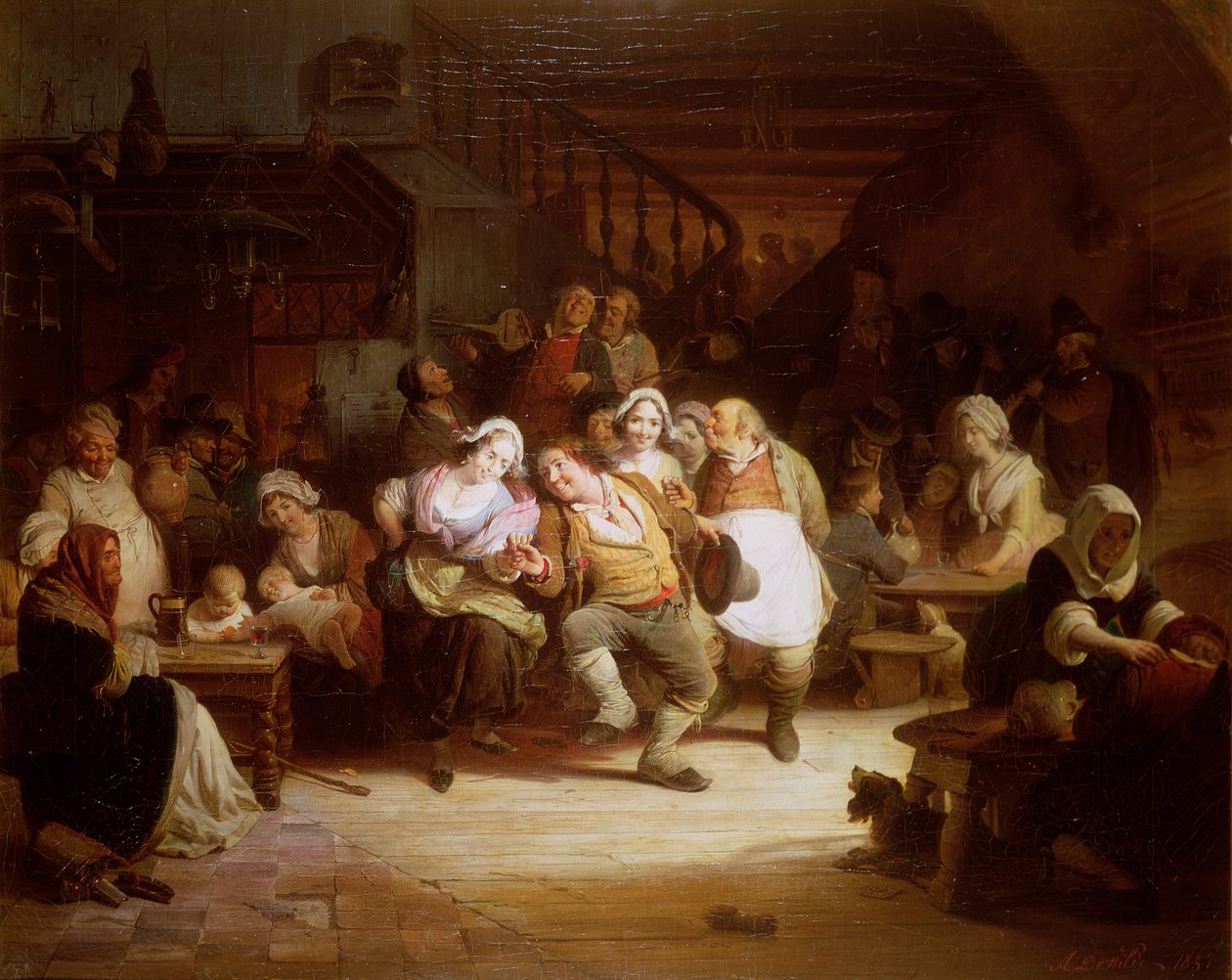 La danza della polka da August de Wilde