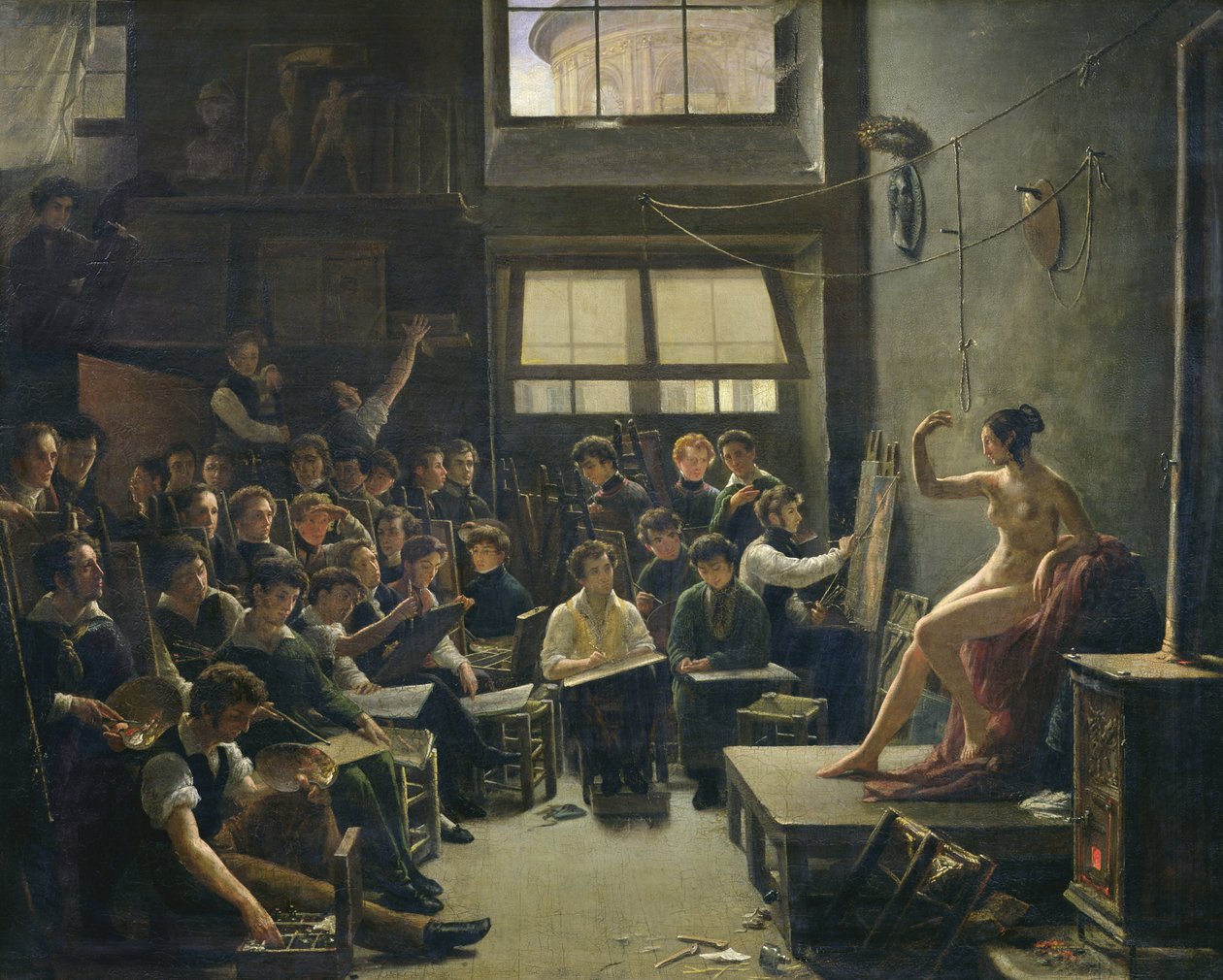Lo studio del Barone Antoine Jean Gros da Auguste Antoine Masse