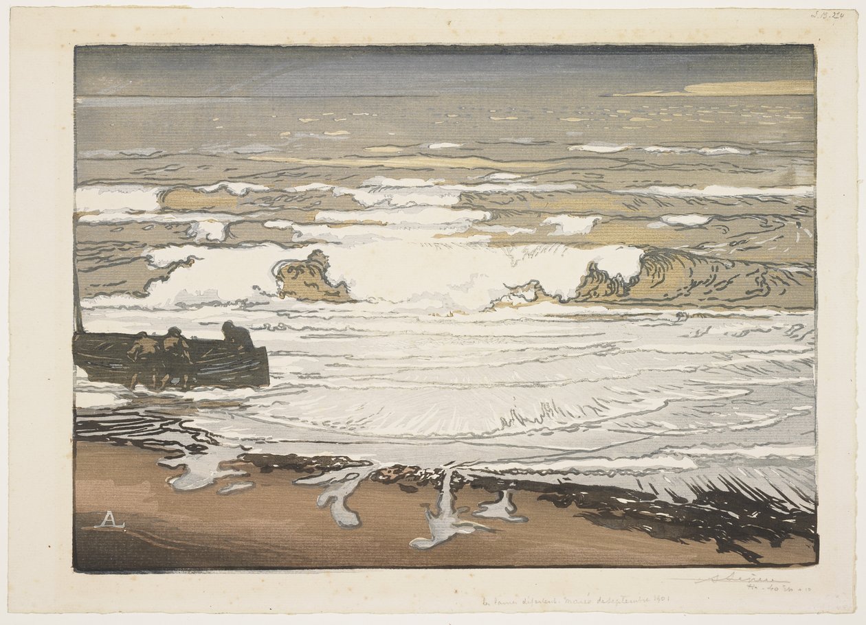 Le onde si infrangono, marea di settembre, 1901 da Auguste Louis Lepère