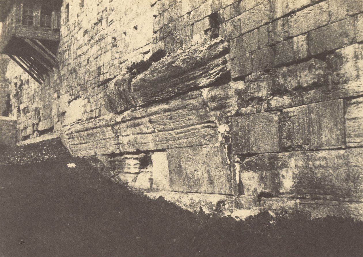 Gerusalemme. Recinto del Tempio. Arco del ponte salomonico che collegava Moria a Sion da Auguste Salzmann