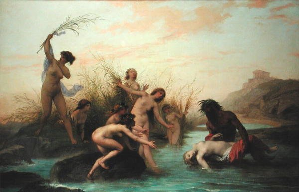 Un Dio del Fiume che Salva una Naiade da Auguste Barthelemy Glaize