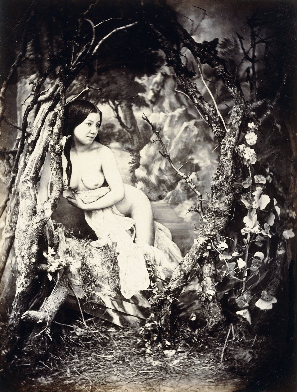 Una donna semi-nuda tra gli alberi, c.1850s-1860s da Auguste Belloc