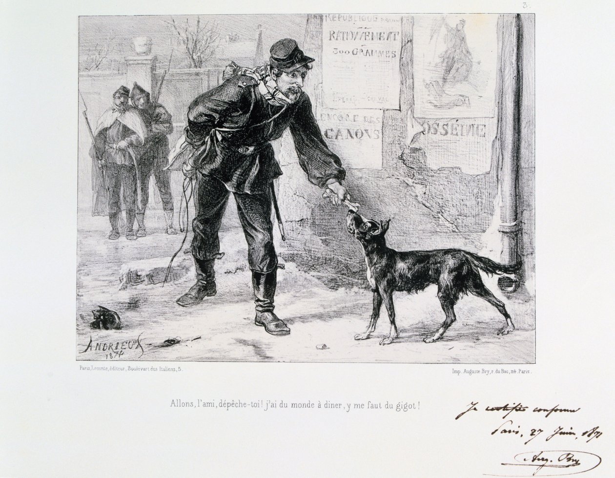 Assedio di Parigi, Guerra Franco-Prussiana, 1871 da Auguste Bry