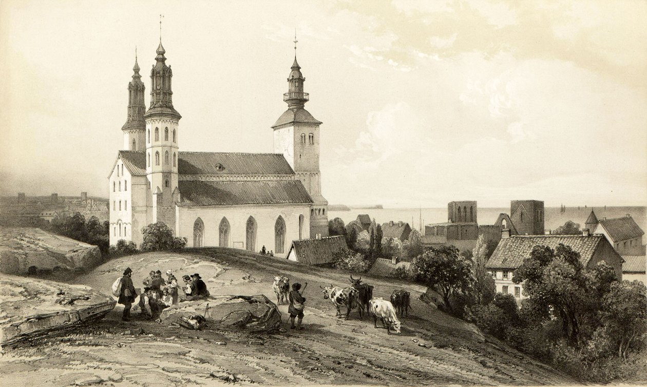 Chiesa di Santa Maria a Wisby da Auguste Etienne Francois Mayer