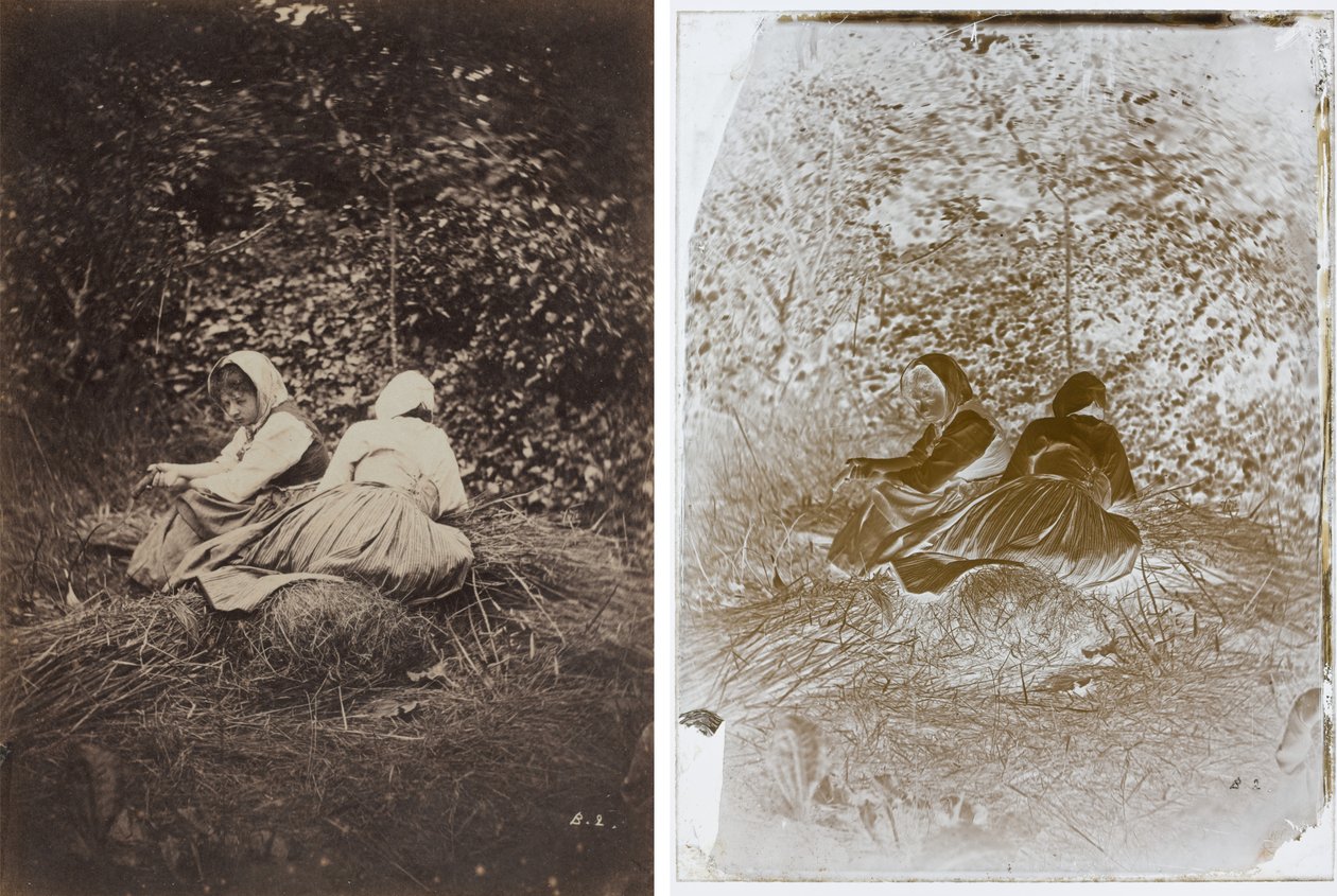 Due ragazze contadine sedute da Auguste Giraudon
