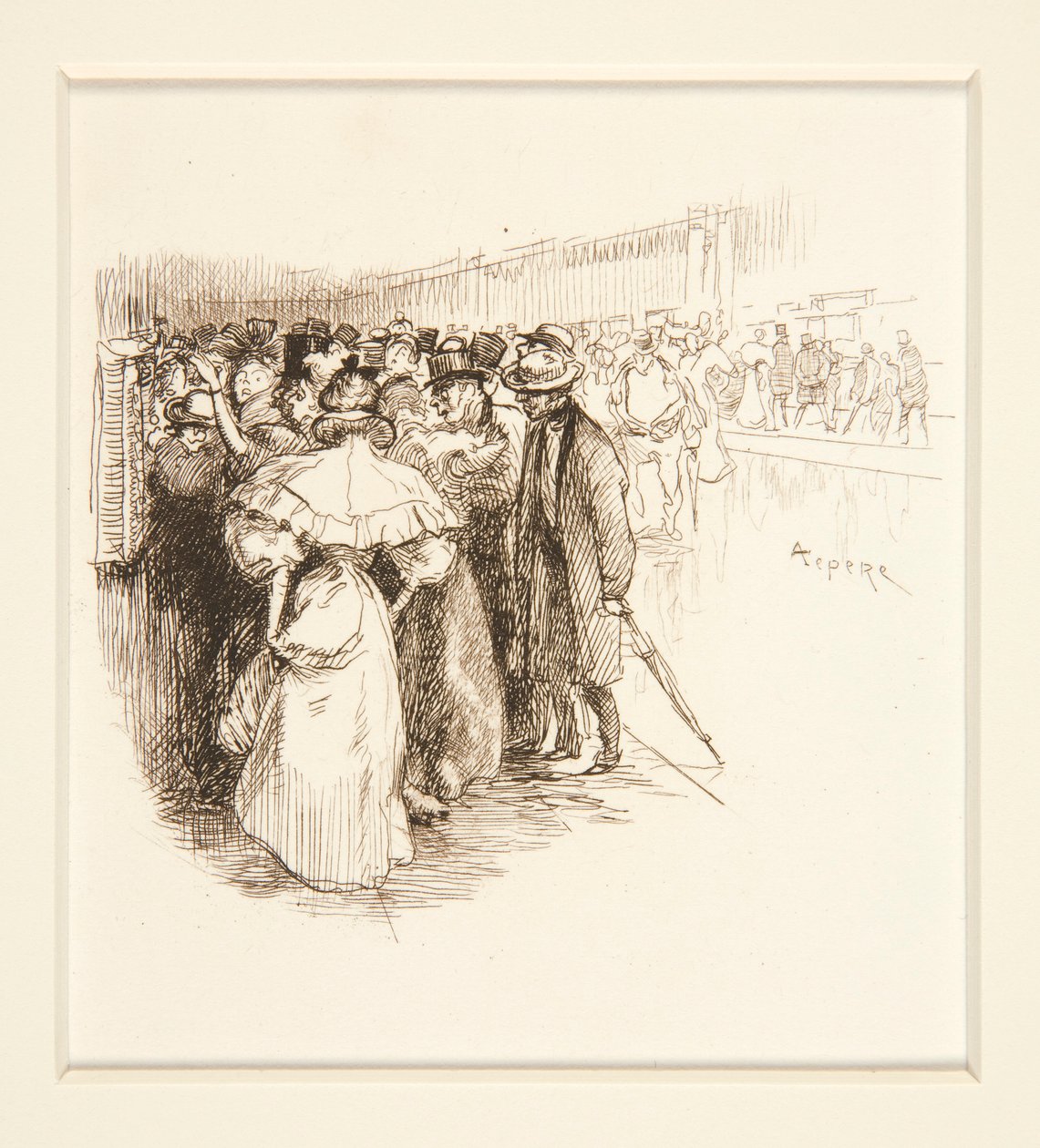 Folla alla biglietteria (?) da Auguste Lepere