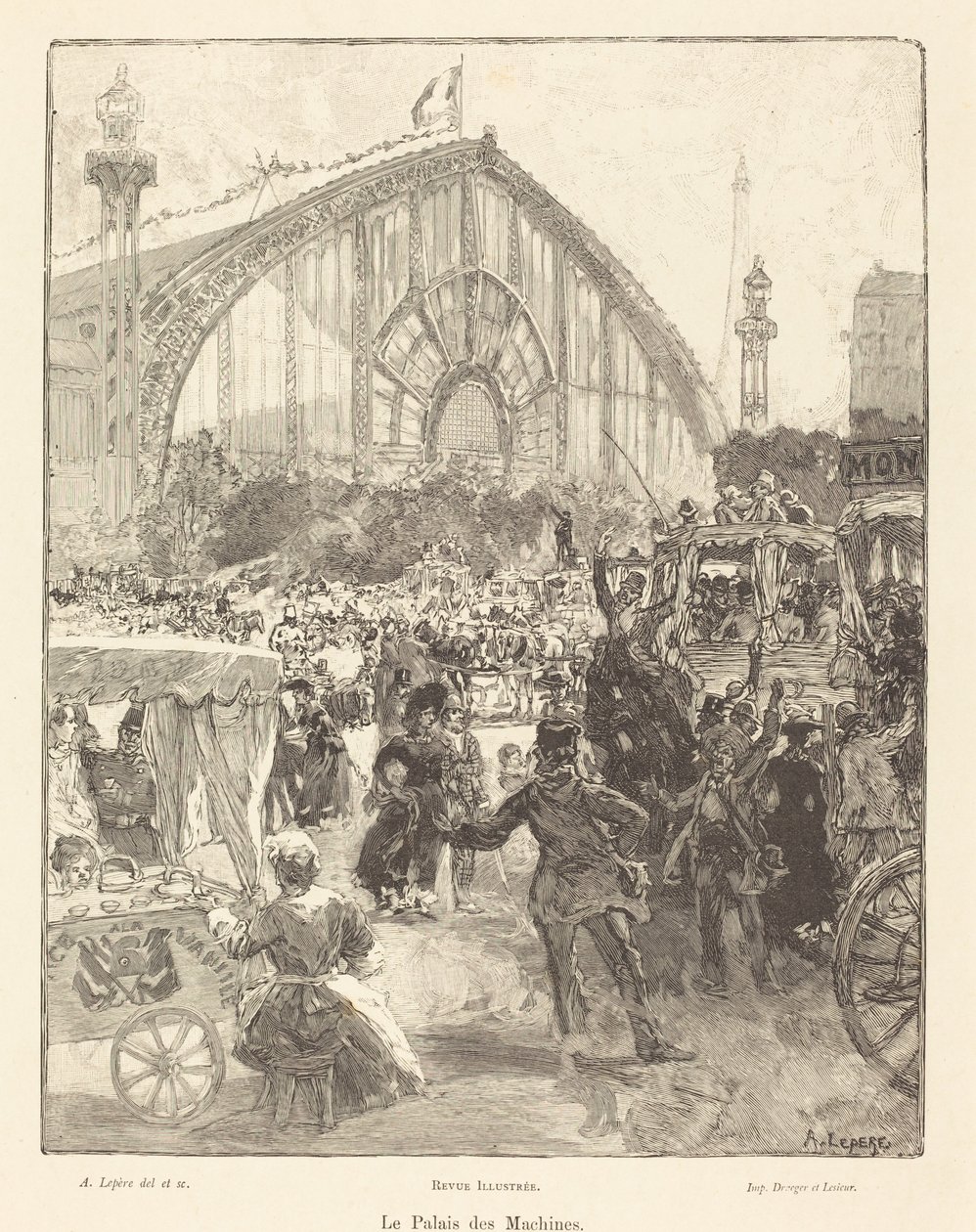 Il Palazzo delle Macchine da Auguste Lepere