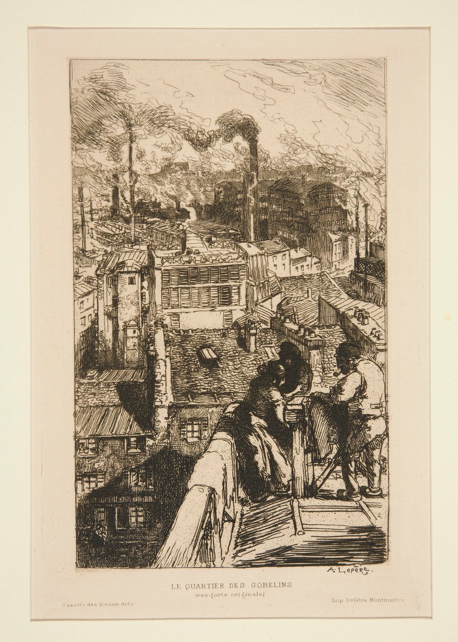 Le quartier des Gobelins da Auguste Lepere