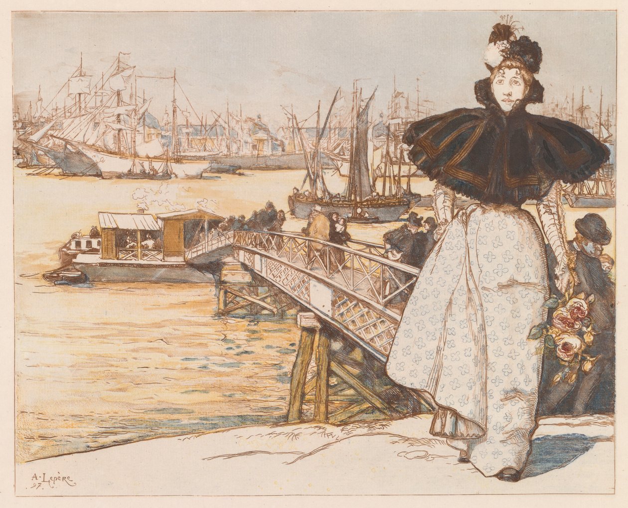 Molo sulla Garonna, Bordeaux da Auguste Lepere
