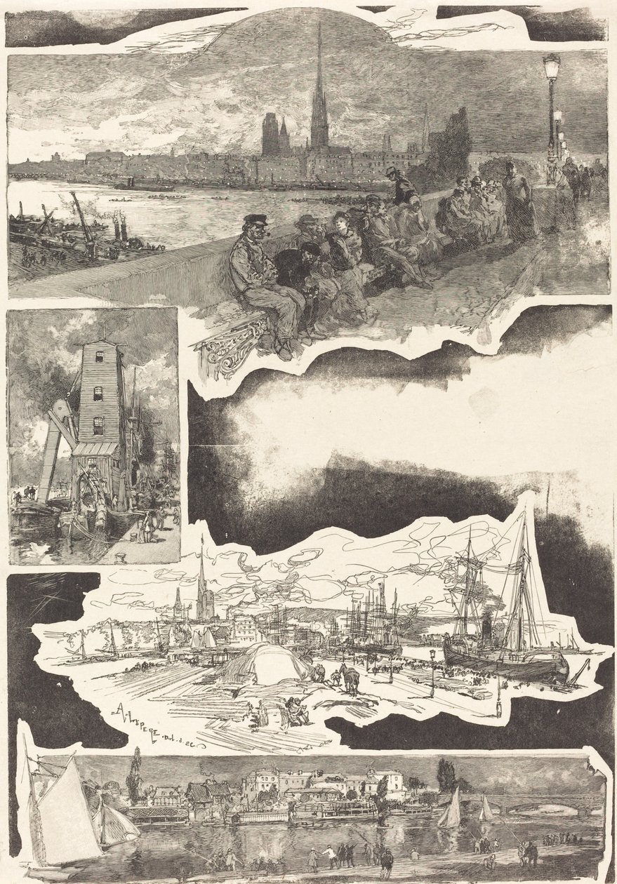 Rouen, 1888 da Auguste Lepere
