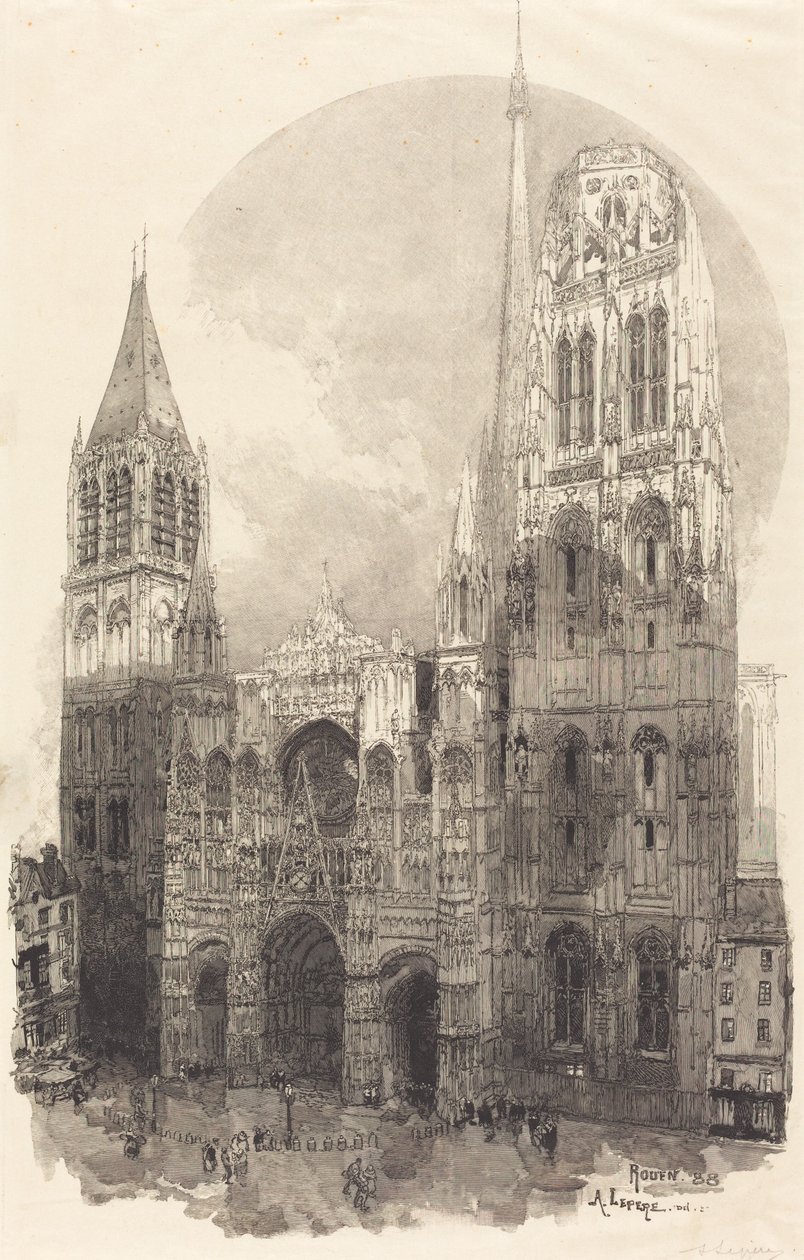 Cattedrale di Rouen, 1888 da Auguste Lepere