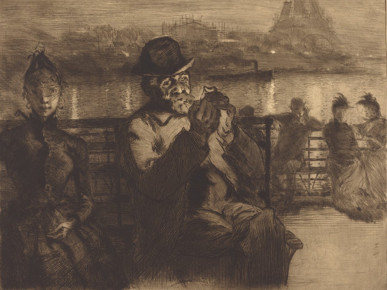 Sur la Seine, la nuit da Auguste Lepere