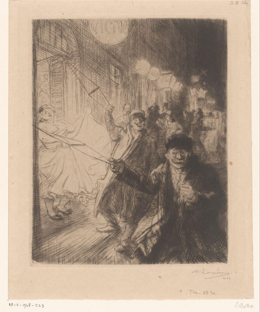Scena di strada nella Nes da Auguste Lepère (signed by artist)
