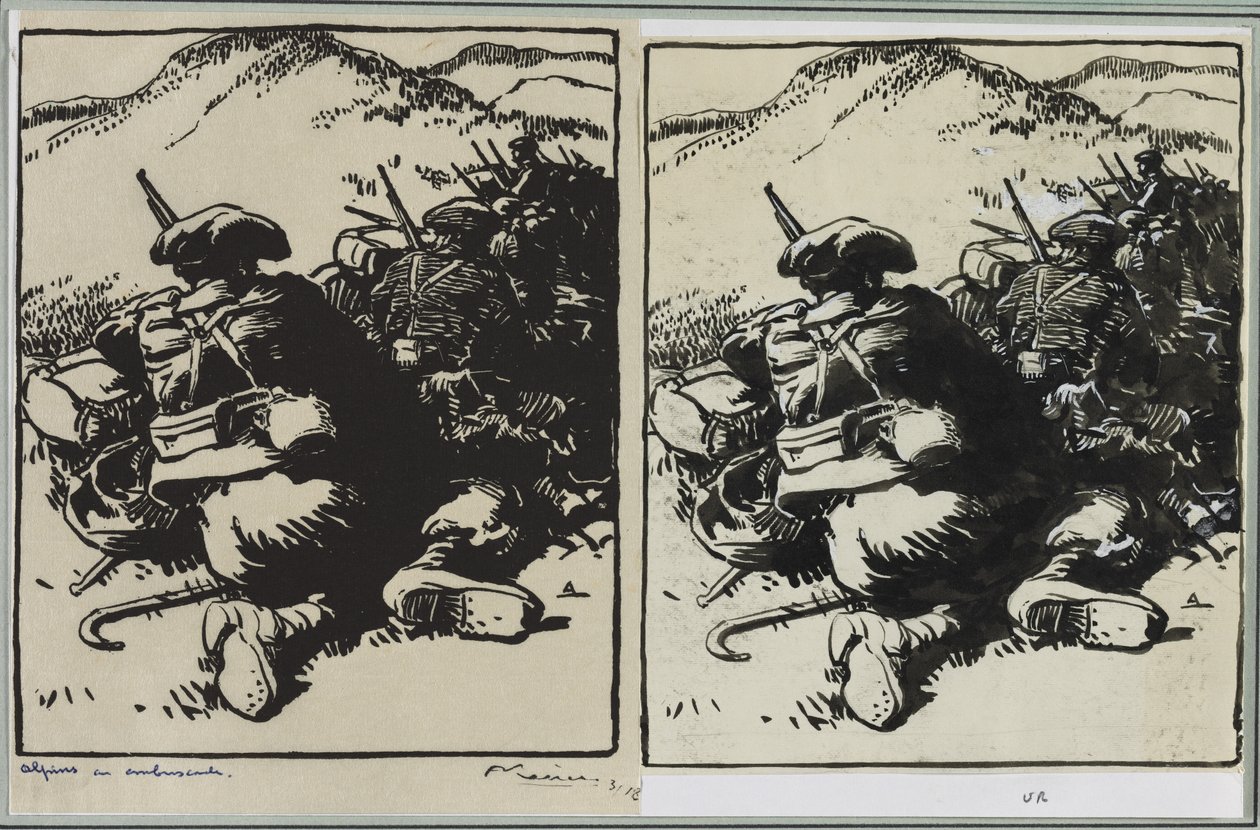 Alpini in agguato da Auguste Louis Lepère