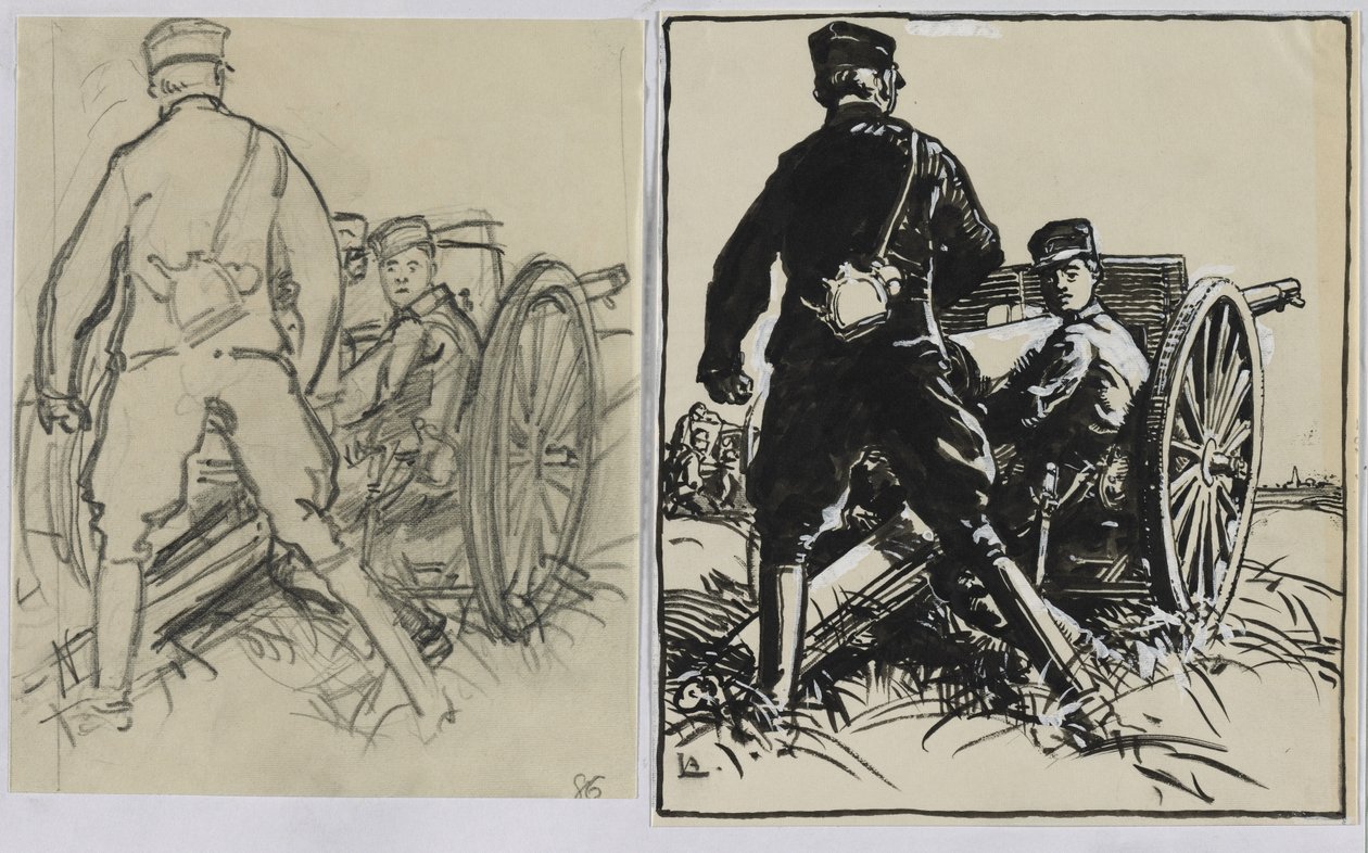 Artiglieri belgi, 1914 da Auguste Louis Lepère