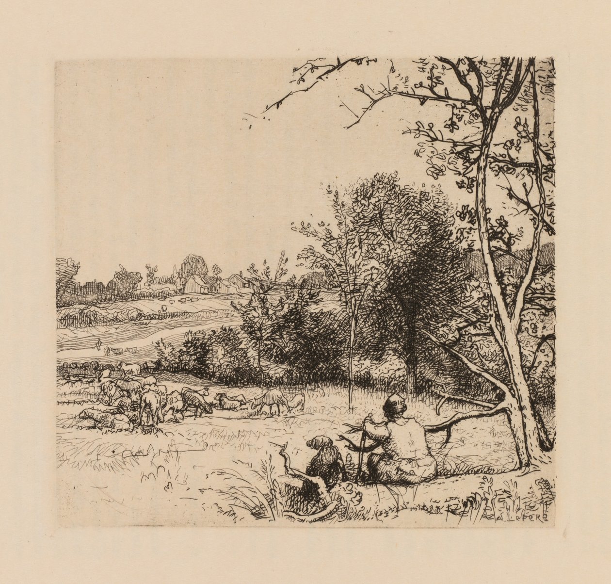 Auguste Lepère: Il melo rovesciato Picardie da Auguste Louis Lepère