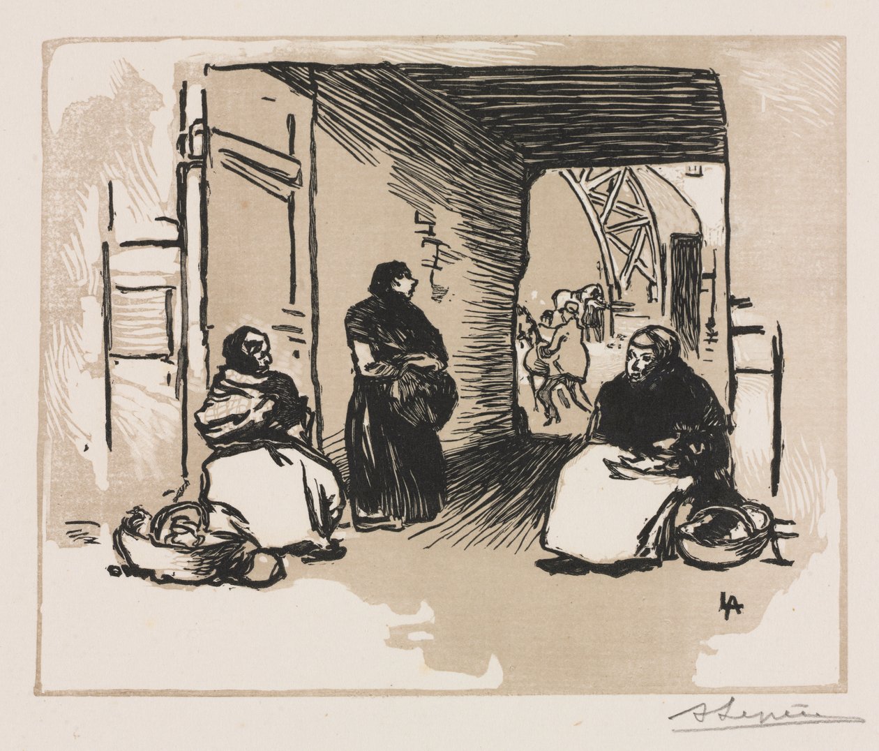 Venditori di pane da Auguste Louis Lepère