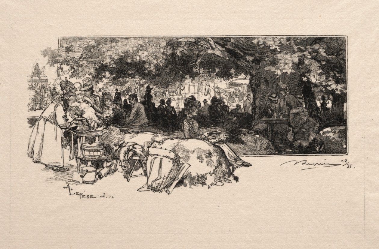 Cantine de la Mere Pichard, 1888 da Auguste Louis Lepère